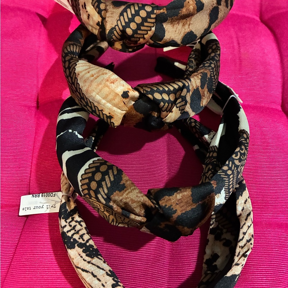 Unk Animal Print Hair Accessories Set - 4 pieces